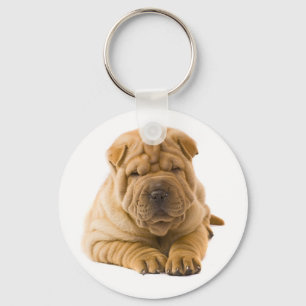 Liefde Chinese Shar Pei Puppies Hond Sleutelhanger