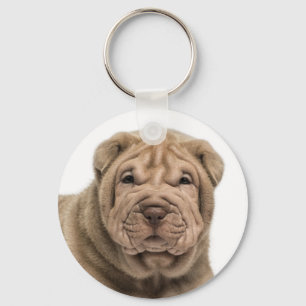 Liefde Chinese Shar Pei Puppies Hond Sleutelhanger