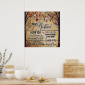 Liefde citeert mijn man, Trendy Gift Poster (Keuken)