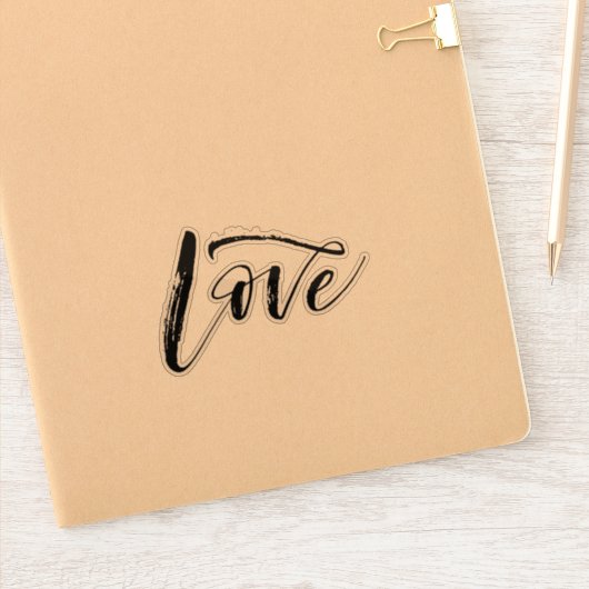 Liefde Clear Vinyl Custom Cut Sticker (Notitieboek)