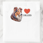 LIEFDE COLLIES OVALE STICKER (Tas)