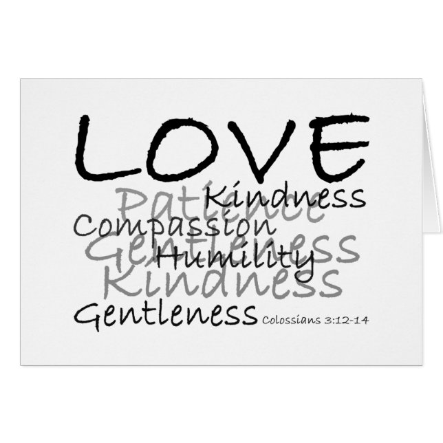 Liefde (Colossians 3)-kaart (Voorkant Horizontaal)