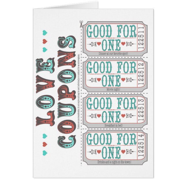 Liefde coupons (Voorkant)