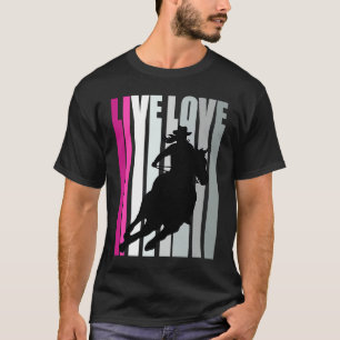 Liefde Cowgirl Meisjes Rodeo Barrel Racing Wedstri T-shirt