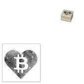 LIEFDE CRYPTO BTC hart blockchain retro Rubberstempel (Gestempeld)