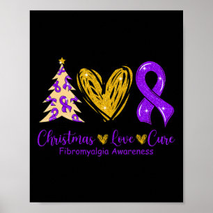 Liefde Cure Paarse Lint Fibromyalgie Bewustzijn 1 Poster