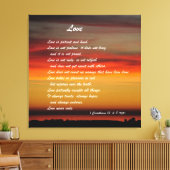 "Liefde" Custom Art Print met 1 Korintiërs 13: 4-8 (Insitu (Woonkamer))