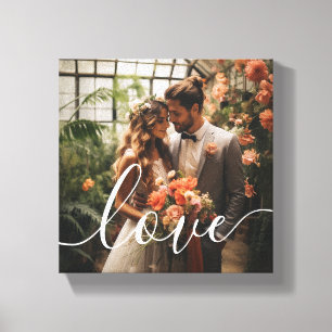 'Liefde' Custom koppel foto Canvas Afdruk