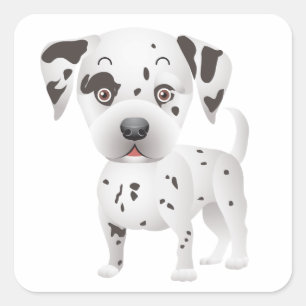 Liefde Dalmatische Puppy Dog Groet Stickers