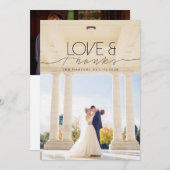 Liefde & Dank | Chic en Formeel Bedank Foto Bedankkaart (Voorkant / Achterkant)