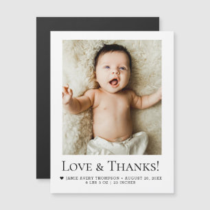 Liefde & Dank Minimalistische Baby Foto Geboorte S
