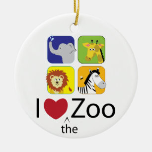 Liefde de dierentuin keramisch ornament