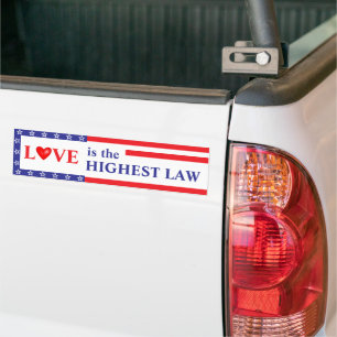 Liefde: de hoogste wet bumpersticker
