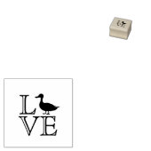 Liefde Decoratief Script Duck Egg Stamp Rubberstempel (Gestempeld)