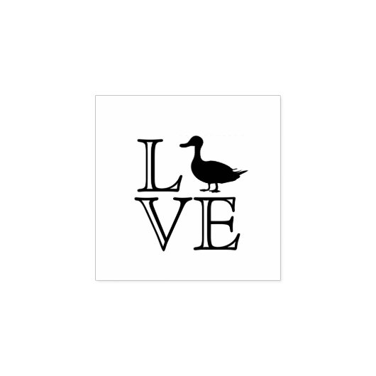 Liefde Decoratief Script Duck Egg Stamp Rubberstempel (Afrduk)