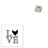 Liefde Decoratief Script Kip Ei Stamp Rubberstempel (Gestempeld)