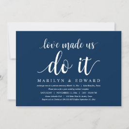 Liefde deed ons dat, Modern Post Wedding Elopement Kaart