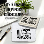 Liefde deelt je popcorn Rubber Stamp Rubberstempel