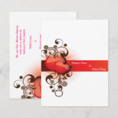 Liefde design elegant trouwkaartontwerp kaart (Voorkant / Achterkant)