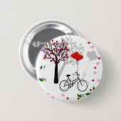 Liefde design ronde button 5,7 cm (Voorkant /achterkant)