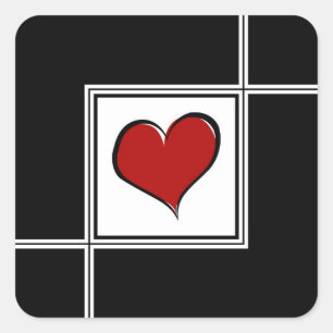 Liefde design vierkante sticker