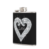 Liefde Diamond Hart Flask Heupfles (Links)