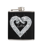 Liefde Diamond Hart Flask Heupfles (Voorkant)