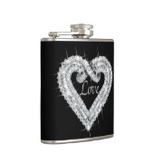 Liefde Diamond Hart Flask Heupfles (Rechts)