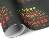 Liefde die Abstracte Art Design Print aanwakkert Cadeaupapier (Rol Hoek)