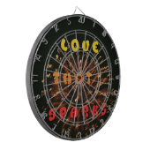 Liefde die Abstracte Art Design Print aanwakkert Dartbord (Voorkant Links)