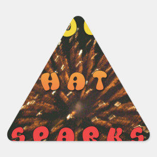 Liefde die Abstracte Art Design Print aanwakkert Driehoek Sticker