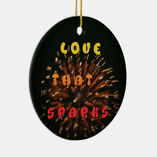 Liefde die Abstracte Art Design Print aanwakkert Keramisch Ornament (Rechts)