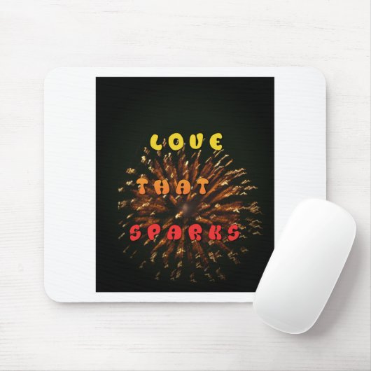 Liefde die Abstracte Art Design Print aanwakkert Muismat (Met muis)