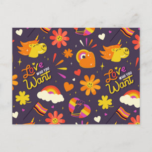 Liefde die je wilt LGBTQIA-Briefkaart Briefkaart