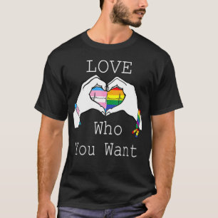 Liefde die je wilt, regenbooghartlett Gay Lesbian  T-shirt