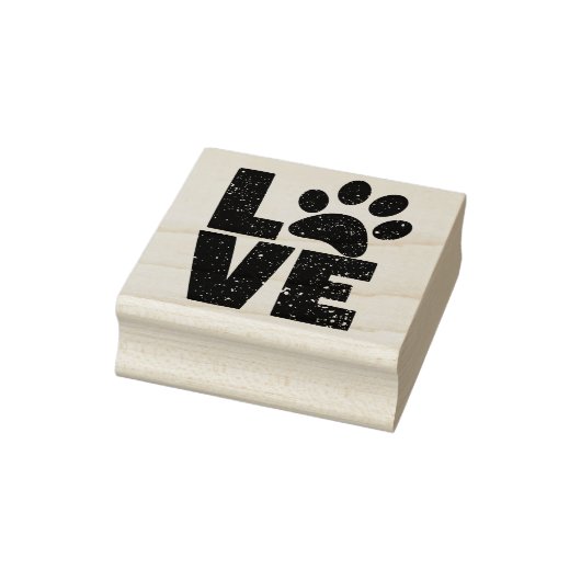 Liefde Dierenpootje Rubberstempel (Stempel)