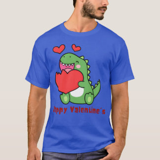Liefde dinosaurus voor valentine jongen t-shirt