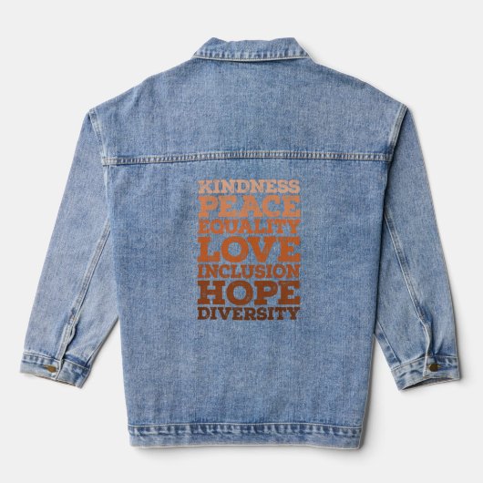 Liefde Diversiteit Gelijkheid Juneteenth Zwarte Ge Denim Jacket (Achterkant)