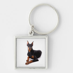 Liefde Dobermann Pinscher Puppies Hond Sleutelhang Sleutelhanger