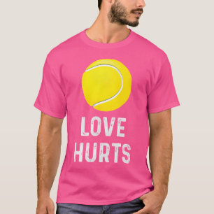 Liefde doet Funny Tennis Unisex pijn T-shirt