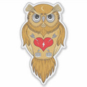 Liefde doodt | uilillustratie sticker (Voorkant)