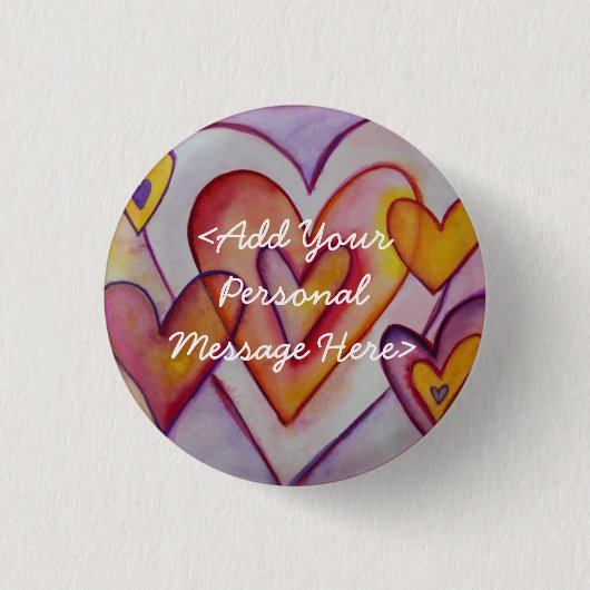 Liefde draagt aangepaste persoonlijke Buttonnen Ronde Button 3,2 Cm (Voorkant)