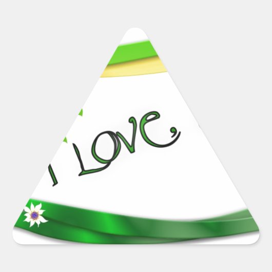 Liefde Driehoek Sticker (Voorkant)