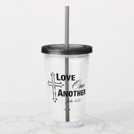 Liefde een ander kruisacryl tumbler acryl drinkbeker