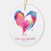 Liefde Een Andere Bijbel Verse Johannes 1334 Keramisch Ornament (Links)