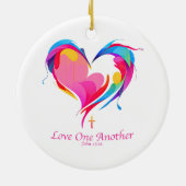 Liefde Een Andere Bijbel Verse Johannes 1334 Keramisch Ornament (Achterkant)