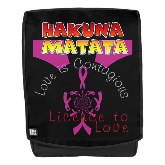 Liefde een boodschap van hoop rugtassen (Voorkant)