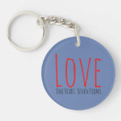 Liefde - één hart. Zeven vormen acryl sleutelhange Sleutelhanger (Voorkant)