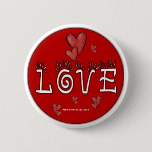 Liefde - een positief woord ronde button 5,7 cm