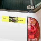 Liefde eenden! Eet eend! Bumpersticker (Op Truck)